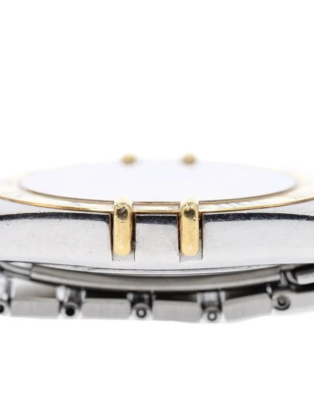 OMEGA Constellation flat bezel Date gold Dial Quartz Men's Watch_958289